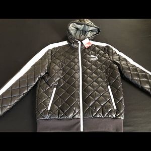 Puma black and white puff jacket